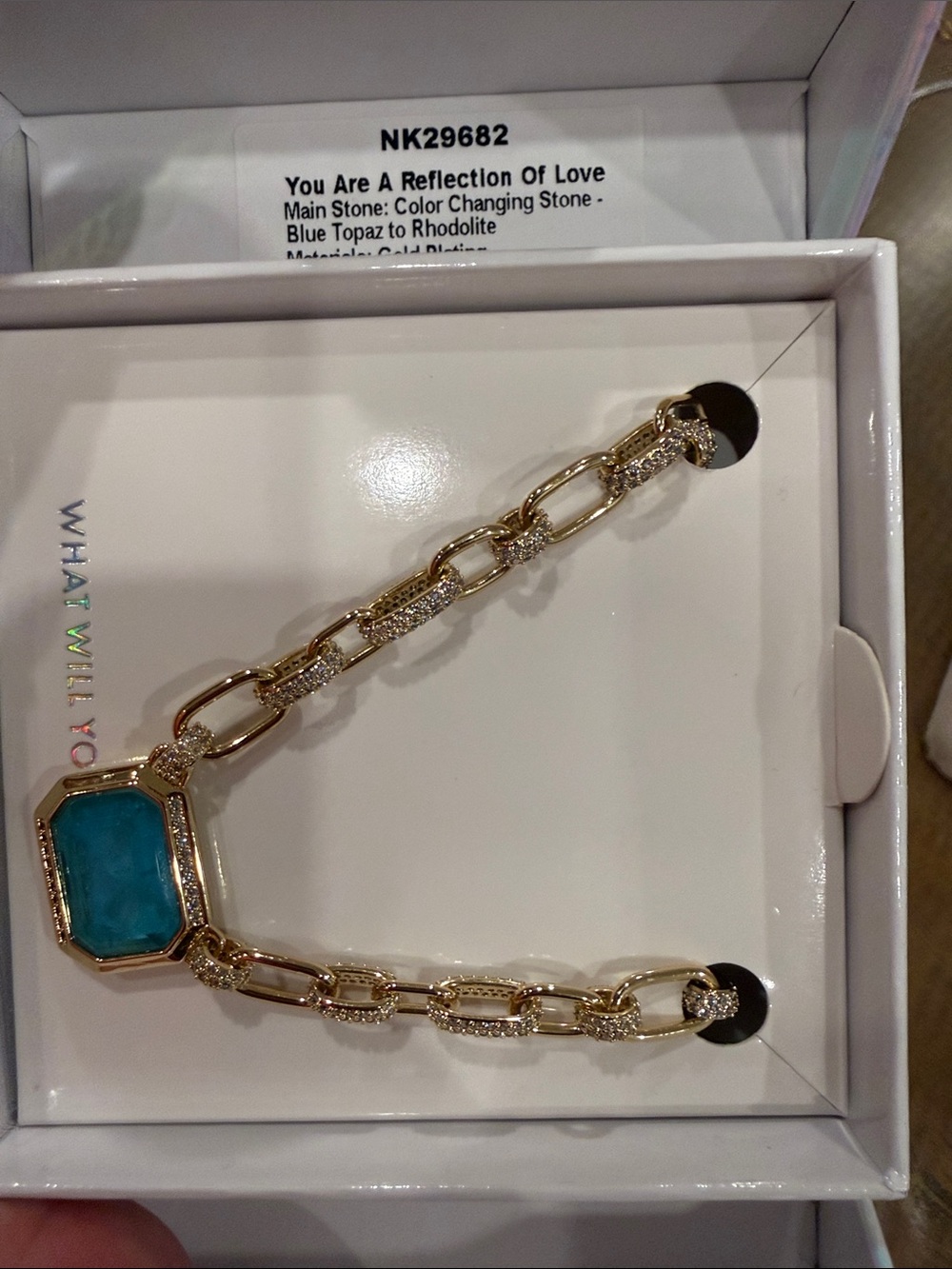 B.P. Mental Health collection- necklace  Blue Color-Changing Stone to rhodiol